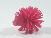 Koosh Ball Style Farm Animal Critter Pink Pig 1 3/4" Toy Spiky Figure