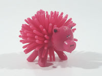 Koosh Ball Style Farm Animal Critter Pink Pig 1 3/4" Toy Spiky Figure