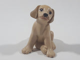 Light Brown Colored Sitting Dog 2 3/8" Tall Toy Figure