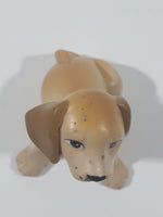 Light Brown Colored Sitting Dog 2 3/8" Tall Toy Figure