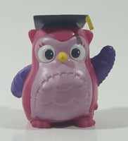 Disney JP Pink Owl Bird in Graduation Cap 1 3/4" Tall Toy Figure