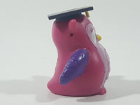 Disney JP Pink Owl Bird in Graduation Cap 1 3/4" Tall Toy Figure