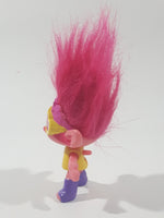 2020 McDonald's Trolls World Tour Party Poppy Pink and Yellow 5 1/2" Tall Toy Figure