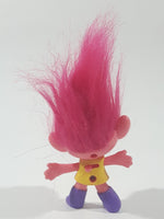 2020 McDonald's Trolls World Tour Party Poppy Pink and Yellow 5 1/2" Tall Toy Figure