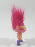 2020 McDonald's Trolls World Tour Party Poppy Pink and Yellow 5 1/2" Tall Toy Figure