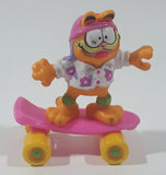 Vintage 1989 Garfield On a Pink Skateboard McDonald's Happy Meal Toy