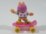 Vintage 1989 Garfield On a Pink Skateboard McDonald's Happy Meal Toy