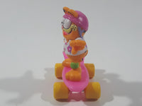 Vintage 1989 Garfield On a Pink Skateboard McDonald's Happy Meal Toy