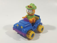 1988 McDonald's Garfield Blue Safari Jeep with Garfield Figure 2 3/4" Toy Car Vehicle