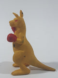 Vintage Diener Style Yellow Kangaroo with Red Boxing Gloves 2 3/4" Tall Rubber Eraser Toy Figure