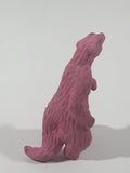 Vintage Diener Style Pink Standing Bear 2" Tall Rubber Eraser Toy Figure