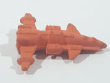 Vintage Diener Style Orange Spaceship 1 7/8" Tall Eraser Pencil Topper