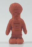 Vintage Diener Orange Alien Robot Orak 1 7/8" Tall Rubber Eraser