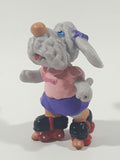 Vintage 1985 Ganz Bros Toys Wrinkles Puppy Dog Wearing Rollerskates 2 1/2" Tall Toy Figure