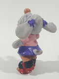 Vintage 1985 Ganz Bros Toys Wrinkles Puppy Dog Wearing Rollerskates 2 1/2" Tall Toy Figure