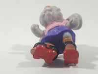 Vintage 1985 Ganz Bros Toys Wrinkles Puppy Dog Wearing Rollerskates 2 1/2" Tall Toy Figure