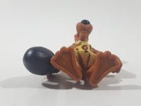 2008 Hanna Barbera Scooby-Doo Scooby as Caveman with Black Club 2 3/8" Tall PVC Toy Figure