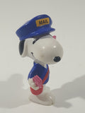 United Features Syndicate Peanuts Valentine's Day Mailman Snoopy Holding Pink Heart Shaped Letter 2 1/2" Tall PVC Toy Figure