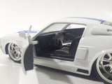 Jada Big Time Muscle No. 91385 1967 Shelby GT-500 White with Blue Stripes 1/32 Scale Die Cast Toy Car Vehicle with Opening Doors