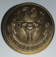 Antique 1910-1920s 72nd Highlanders of Canada 1" Brass Military Button