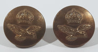 Antique Firmin London RCAF Royal Canadian Air Force 7/8" Brass Military Button Set of 2