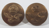 Antique Wm. Scully Ltd Montreal & Firmin London RCAF Royal Canadian Air Force 7/8" Brass Military Button Set of 2