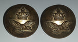 Antique Firmin London RCAF Royal Canadian Air Force 7/8" Brass Military Button Set of 2