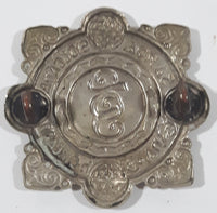 Vintage Irish Police Garda Siochana 1 5/8" x 1 5/8" Metal Cap Badge