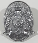 Vintage Scotland Semper Vigilo 1 1/4" x 1 3/4" Metal Cap Hat Badge Military Insignia