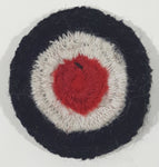 Vintage RAF Royal Air Force Blue White Red Target Circle Small 1 1/4" Fabric Patch Badge