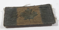 Canada Flag Grey and Brown 1" x 2" Velcro Fabric Patch Badge