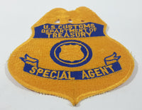 U.S. Customs Department Of Treasury Special Agent Yellow and Blue Large 4" x 5 1/4" Embroidered Fabric Patch Badge