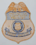 U.S. Customs Department Of Treasury Special Agent Yellow and Blue Large 4" x 5 1/4" Embroidered Fabric Patch Badge