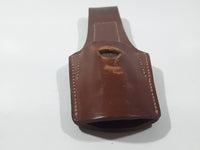Vintage WWII Brown Leather Frog Bayonet Sheath 8 3/4" Long Open Bottom Holder