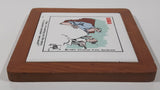 Vintage 1983 Universal Press Syndicate Herman "Dad, I'm writing my life story. Is 'poverty-stricken' one word?" 5 1/2" x 5 1/2" Wood Framed Ceramic Tile Trivet