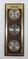 Vintage Springfield Thermometer Barometer Hygrometer 'Security' 5 1/2" x 15" Metal Backed Weather Station