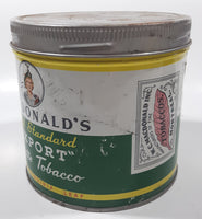 Antique 1940s Macdonald's Gold Standard Export Finest Virginia Cigarette Tobacco Metal Tin Can