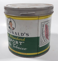 Antique 1940s Macdonald's Gold Standard Export Finest Virginia Cigarette Tobacco Metal Tin Can