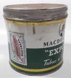 Vintage Macdonald's Export Finest Virginia Cigarette Tobacco 8 oz Metal Tin Can
