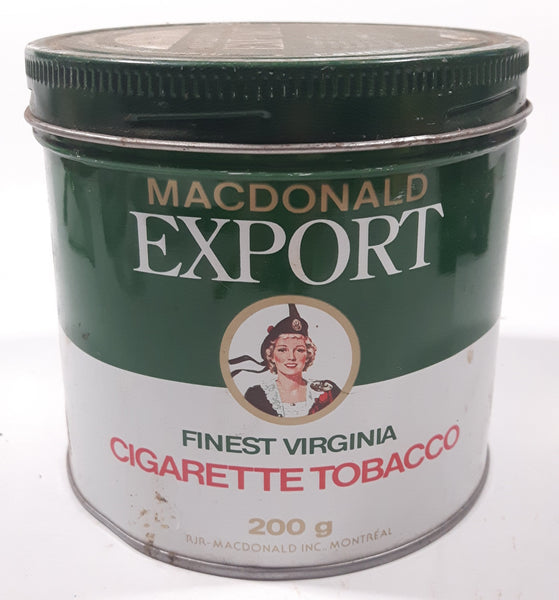 Vintage Macdonald's Export Finest Virginia Cigarette Tobacco 200g Metal Tin Can