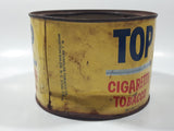 Vintage TOP Cigarette Tobacco 7 oz Yellow Metal Tin Can No Lid