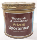 Extremely Rare Vintage Sportsman Extra Mild Cigarette Tobacco "Thousands of Sensational Prizes" Metal Tin Can