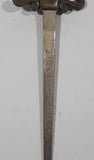 Vintage Joan of Arc Bronze 12" Metal Letter Opener Sword with '1732' Brown Leather Sheath Wall Hanging