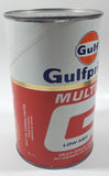 Vintage Gulf Gulfpride Multi-G Low Ash SAE 5W-30 Motor Oil Cardboard and Metal Can FULL