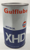 Vintage Gulf Gulflube XHD SAE 10W-30 1.13 Litre Motor Oil Metal Can FULL