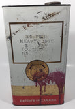 Rare Vintage Eaton's of Canada Bulldog Motor Oil One Imperial Gallon 100% Pennsylvania Heavy Duty SAE 20W Metal Can