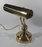 Vintage Curved All Brass Piano Bankers Desk Lamp