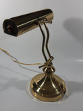 Vintage Curved All Brass Piano Bankers Desk Lamp