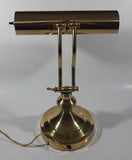 Vintage Curved All Brass Piano Bankers Desk Lamp