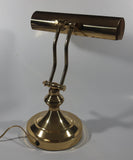 Vintage Curved All Brass Piano Bankers Desk Lamp